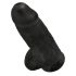 King Cock 9 Chubby - Saugnapf-Dildo mit Hoden (23cm) - Schwarz