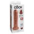 King Cock 7 - realistische Dildo (18 cm) - dunkles Naturfarben