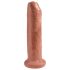 King Cock 7 - realistische Dildo (18 cm) - dunkles Naturfarben