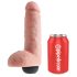King Cock 8 - Lebensechtes spritzendes Dildo (20 cm) - Natur