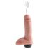 King Cock 8 - Lebensechtes spritzendes Dildo (20 cm) - Natur