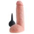 King Cock 8 - Lebensechtes spritzendes Dildo (20 cm) - Natur