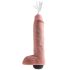 King Cock 11 - realistisch spritzender Dildo (28 cm) - naturfarben
