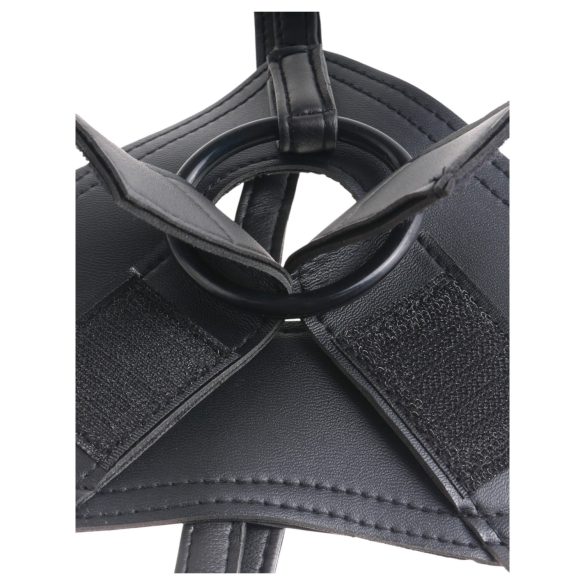 King Cock 7 - Strap-On Dildo mit Geschirr (schwarz)