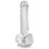 King Cock Clear 6 - Saugnapf, kleiner Hoden-Dildo (15 cm)