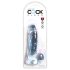 King Cock Clear 7 - Dildo mit Hoden und Saugnapf (18 cm)