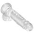 King Cock Clear 7 - Dildo mit Hoden und Saugnapf (18 cm)