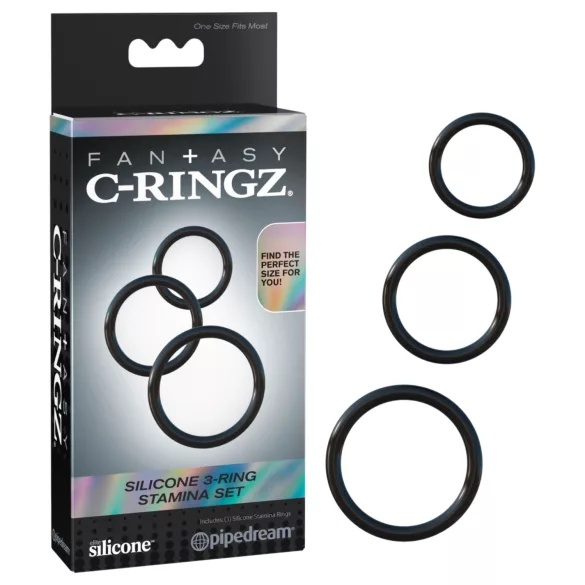 Pipedream - Fantasy C-Ringz - Penisring-Trio (schwarz)