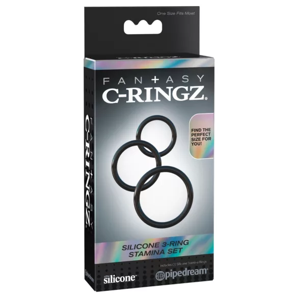 Pipedream - Fantasy C-Ringz - Penisring-Trio (schwarz)