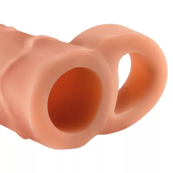 Pipedream X-TENSION Perfect 2 - Eichelring-Penishülle (19 cm, naturfarben)