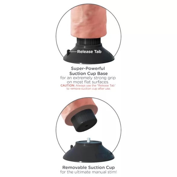 King Cock 8 - flexibler, lebensnaher Vibrator (25cm)