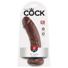 King Cock 8 Dildo (20cm) - Braun