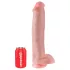 King Cock 15 - Dildo mit Hoden und Saugnapf (38 cm, naturfarben)