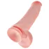King Cock 15 - Dildo mit Hoden und Saugnapf (38 cm, naturfarben)