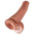 King Cock 15 - Riesendildo (38 cm) - Dunkles Natur