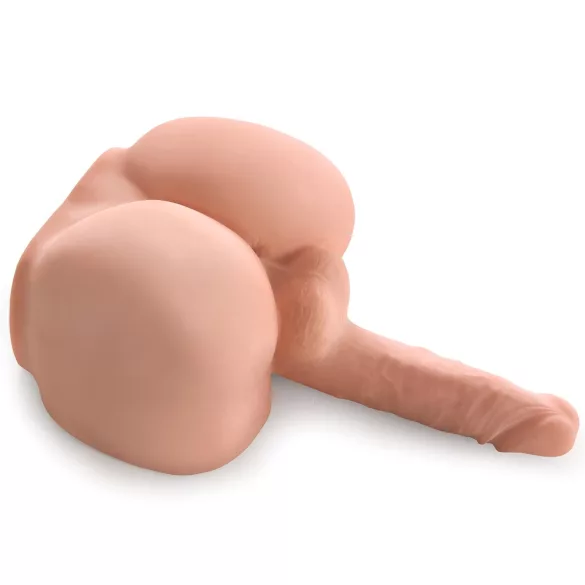 PDX Dirty Talk - Lebensechte Minitorsopuppe mit Dildo (natur)