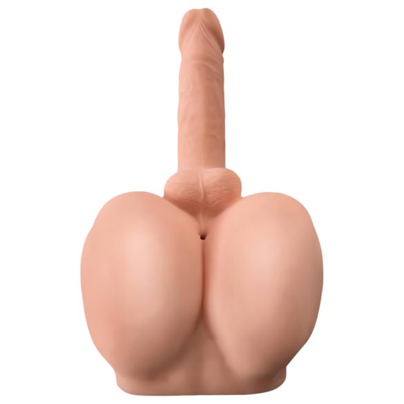 PDX Dirty Talk - Lebensechte Minitorsopuppe mit Dildo (natur)