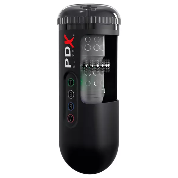 PDX Moto Blower - Saugender, vibrierender Masturbator (schwarz)