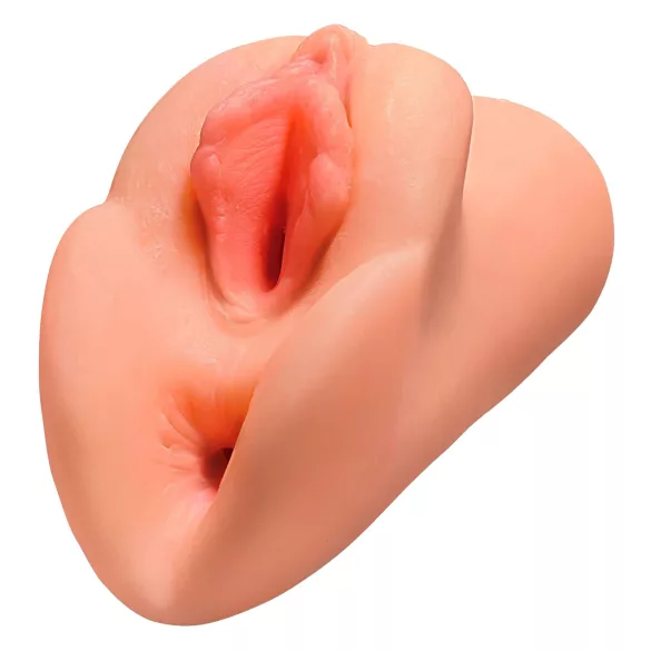 PDX Double Stroker - 2in1 realistischer Masturbator (natur)