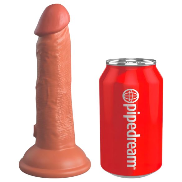 King Cock Elite 6 - Haftender, realistischer Dildo (15cm) - Dunkel