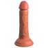 King Cock Elite 6 - realitätsnaher Dildo mit Saugnapf (15 cm) - dunkel