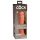King Cock Elite 8 - Saugnapf-Dildo (20 cm) - dunkles Naturton