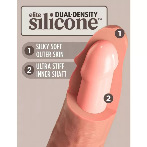 King Cock Elite 9 - Natürlicher, realitätsnaher Dildo mit Saugnapf (23cm)