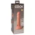 King Cock Elite 6 - Vibrator mit Saugnapf (15 cm) - naturfarben