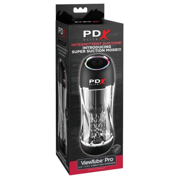 PDX ViewTube Pro - Saug-Vibrationsmasturbator (schwarz)