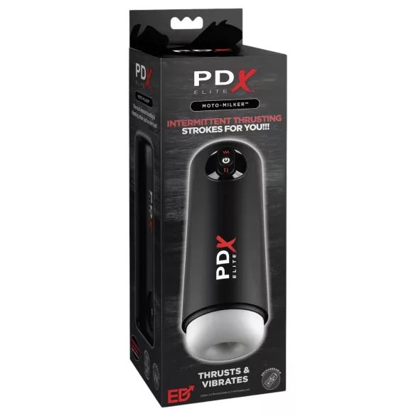 PDX Elite Moto Milker - Stoß-Vibrations-Masturbator (schwarz)