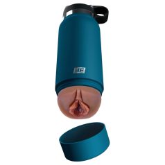   Fuck Flask Private Pleaser - Kunstvagina in Flasche (blau-braun)