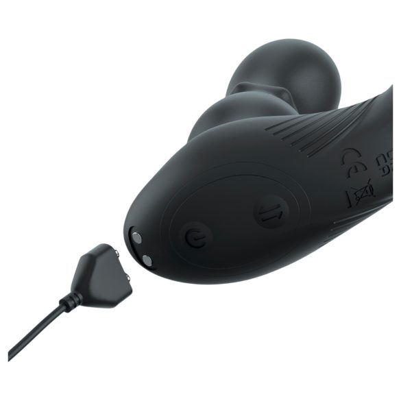 Anal Fantasy Ass-Gasm - Drehkopf Anal-Vibrator mit Penisring (Schwarz)