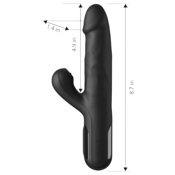 Fetisch - 3-motoriger Stoßvibrator (Schwarz)