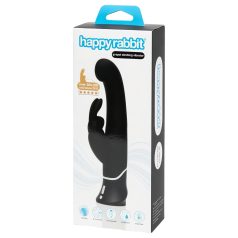   Happyrabbit G-Punkt - Wiederaufladbarer Vibrator mit Klitorisarm (Schwarz)