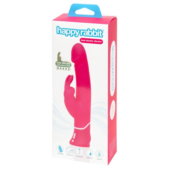 Happyrabbit Dual Density - wasserdichter Klitoris-Vibrator mit Arm (Pink)