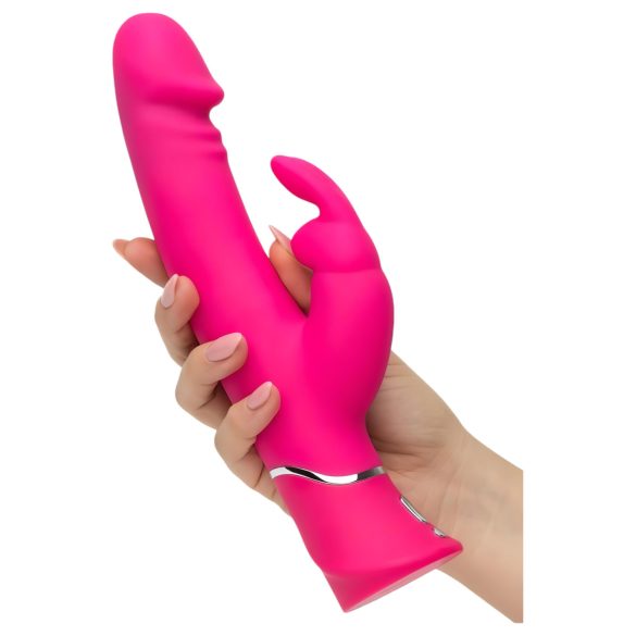 Happyrabbit Dual Density - wasserdichter Klitoris-Vibrator mit Arm (Pink)