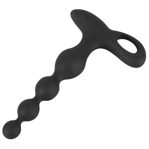 Black Velvet - Perlen Analvibrator (schwarz)