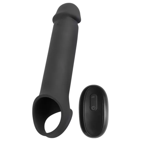 Rebel - Akku Penis-Mantel mit Funk Vibration (Schwarz)