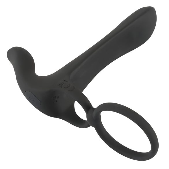 Black Velvets - Akku 2-in-1 Vibrator und Penisring (schwarz)