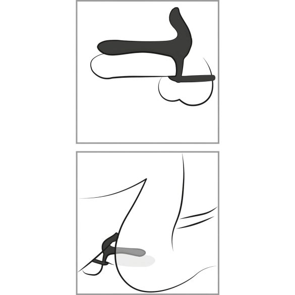 Black Velvets - Akku 2-in-1 Vibrator und Penisring (schwarz)