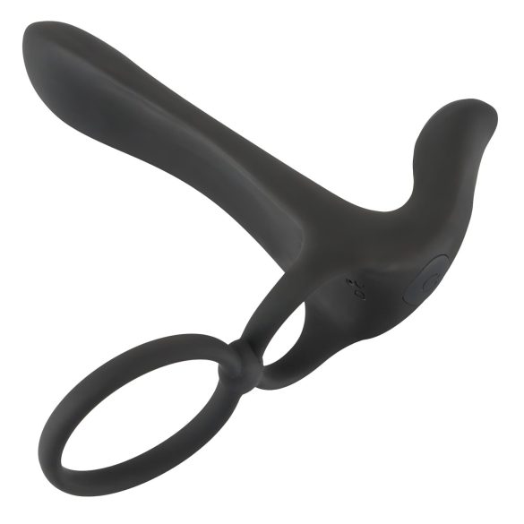 Black Velvets - Akku 2-in-1 Vibrator und Penisring (schwarz)