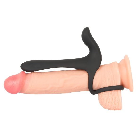 Black Velvets - Akku 2-in-1 Vibrator und Penisring (schwarz)