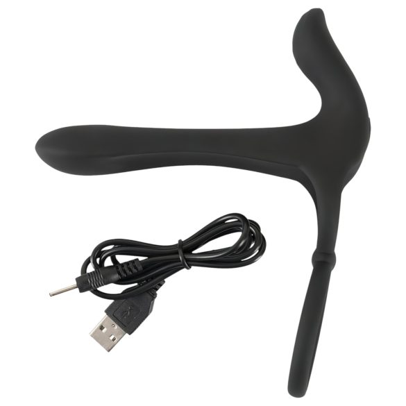 Black Velvets - Akku 2-in-1 Vibrator und Penisring (schwarz)