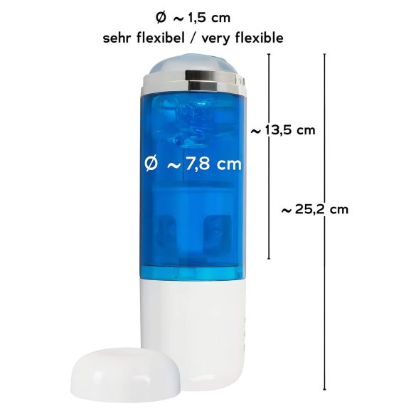 You2Toys - Akku-Rotations-Stoßmasturbator (blau-weiß)