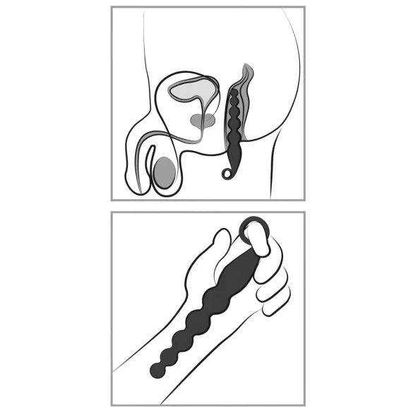 ANOS Anal Beads - Perlen-Analdildo (schwarz)