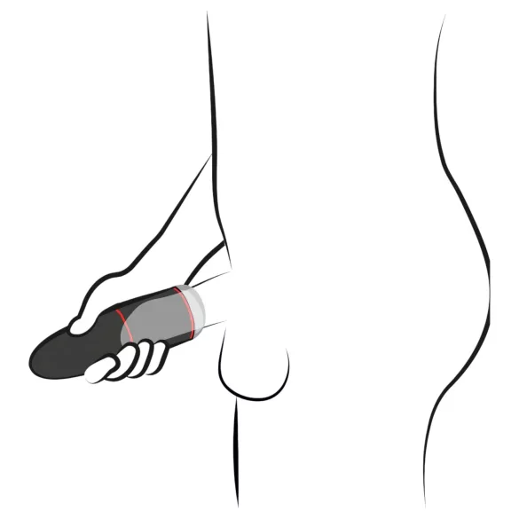 WYNE 02 - Akku Vibration-Saug Masturbator (schwarz-weiß)