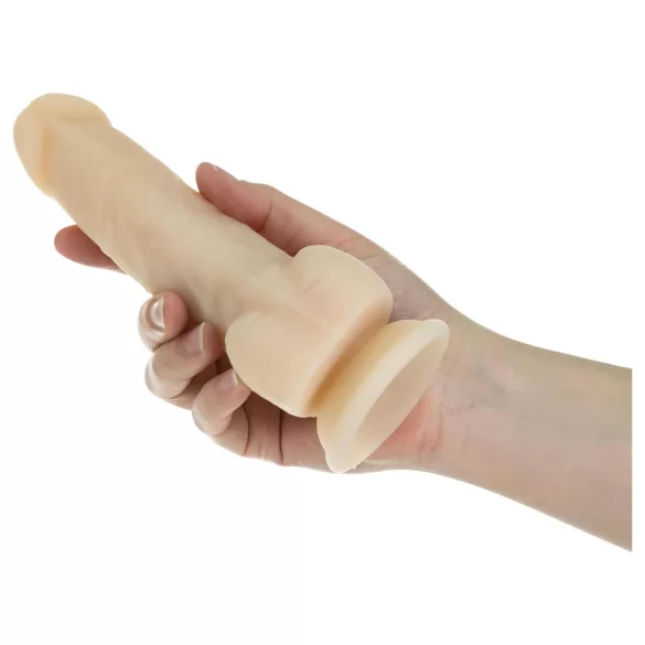Naked Addiction Rotating 7 - Drehkopf Vibrator (18cm) - Hautfarben