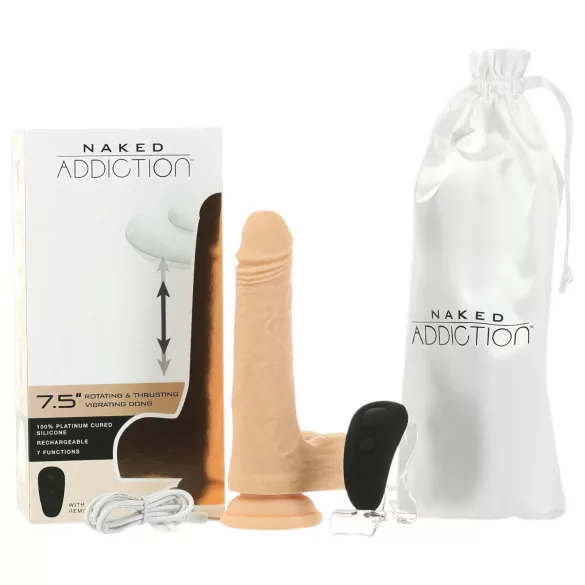Naked Addiction Thrusting 7,5 - Stoßvibrator (19cm) - natürlich
