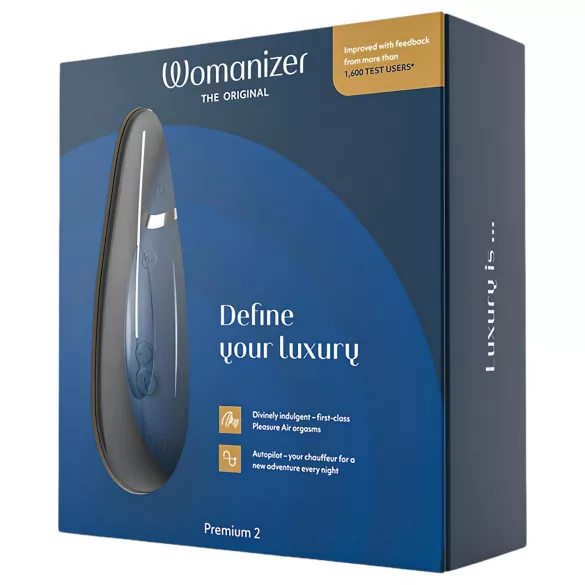 Womanizer Premium 2 - Luftstoß-Klitorisstimulator (Blau)