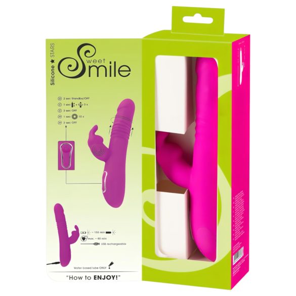 SMILE Rabbit - Akku-Vibrator mit Stoß- und Drehfunktion (pink)